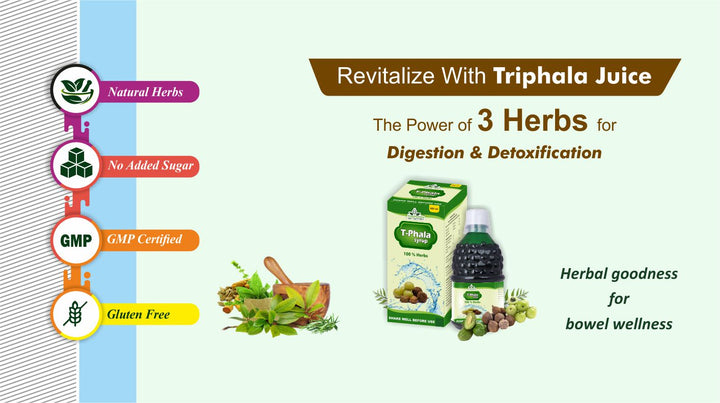 Healthy Digestive Lifestyle with Jagdamba Herbal Triphala Syrup | Ayurvedic Daily Digestive Care, Natural Detox and Gut Wellness Supplement
