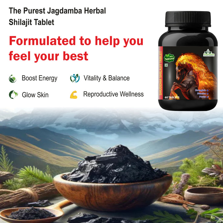 Herbal Shilajit Tablet Made with Premium Shilajit