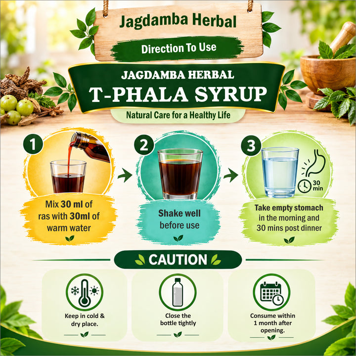 Triphala Syrup – Herbal Digestive & Bowel Support | Jagdamba Herbal