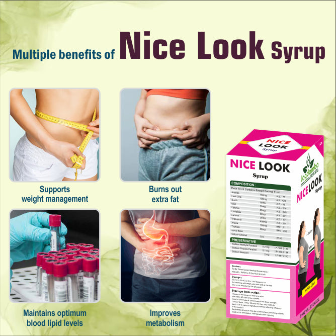 Benefits of Nice Look Syrup | Supports Healthy Weight Management, Boosts Metabolism, Improves Digestion, Helps Detoxify the Body and Promotes Overall Wellness
