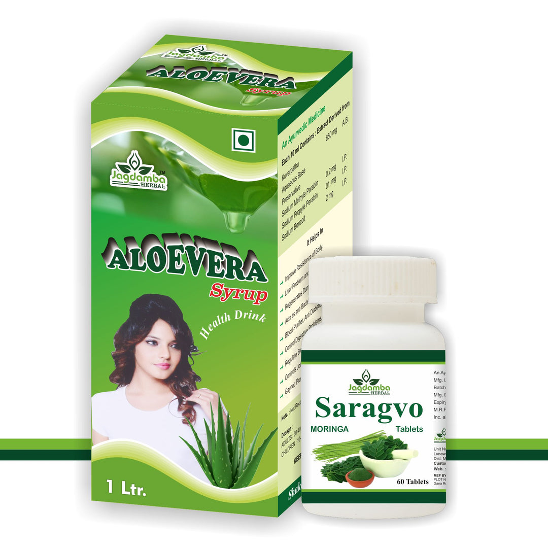 ALOEVERA SYRUP 1 LTR | MORINGO TABLTES - CARDIAC WELLNESS COMBO