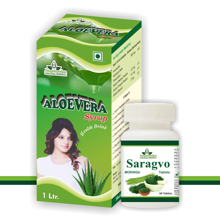 ALOEVERA SYRUP 1 LTR | MORINGO TABLTES - CARDIAC WELLNESS COMBO