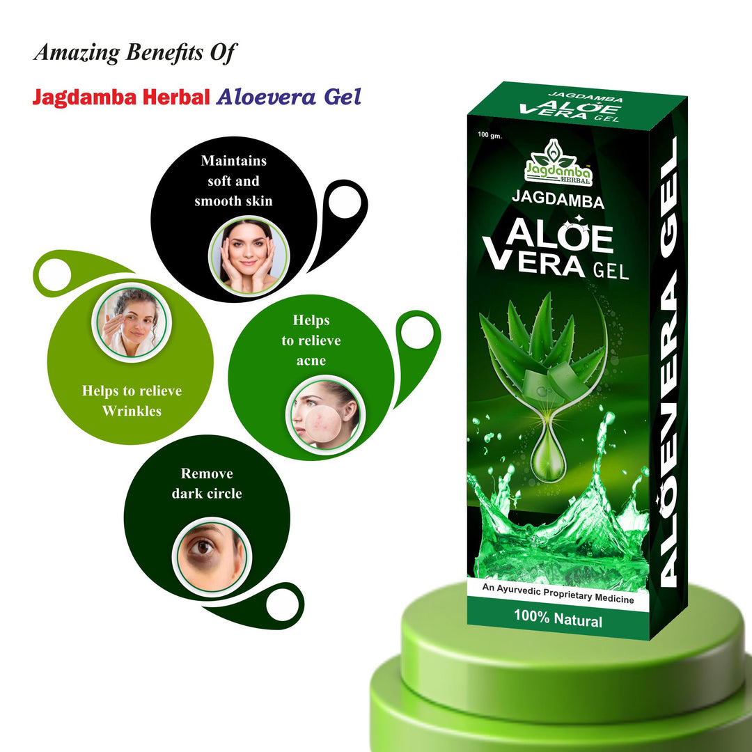 Aloe Vera Gel helps moisturize skin, reduce dryness, soothe sunburn, calm irritation, improve skin texture and promote healthy glowing skin.