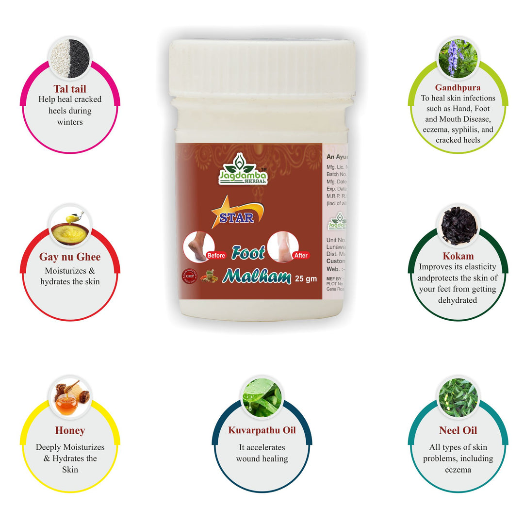 Star Foot Malham herbal ingredients for foot skin care