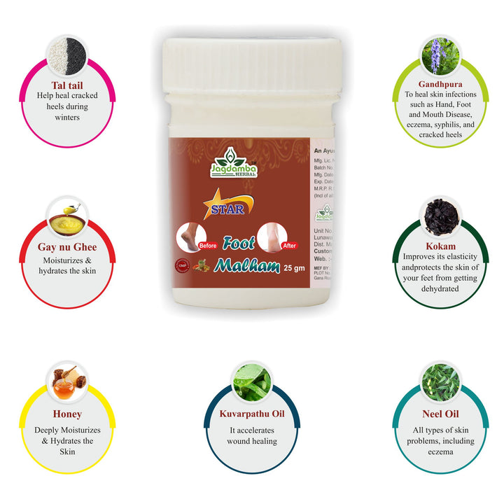 Star Foot Malham herbal ingredients for foot skin care