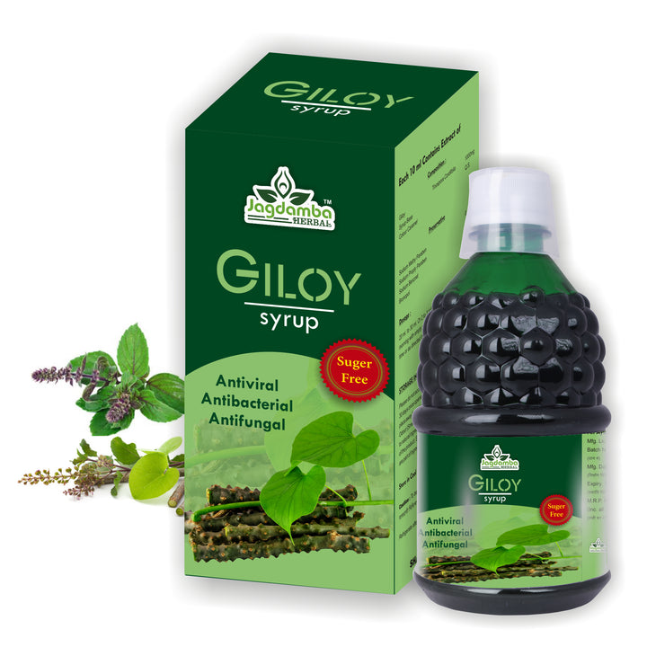 Jagdamba Herbal Giloy Syrup | Ayurvedic Immunity Booster Syrup for Natural Detox, Fever Recovery, Digestion, Liver Health and Overall Wellness