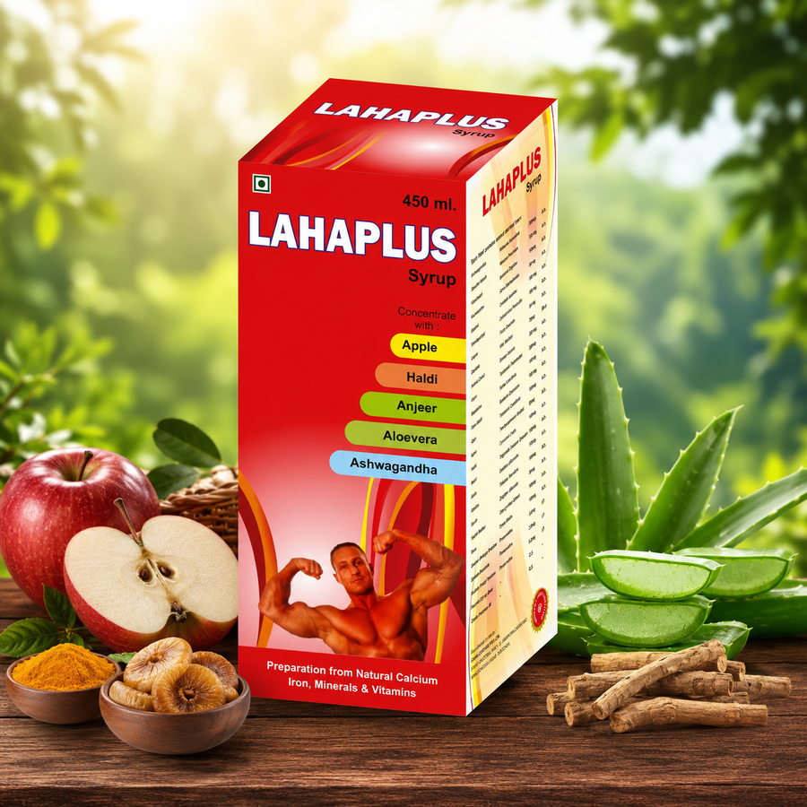 Jagdamba Herbal Laha Plus Syrup | Ayurvedic Herbal Syrup for Healthy Digestion, Appetite Support, Strength, Energy and Overall Wellness
