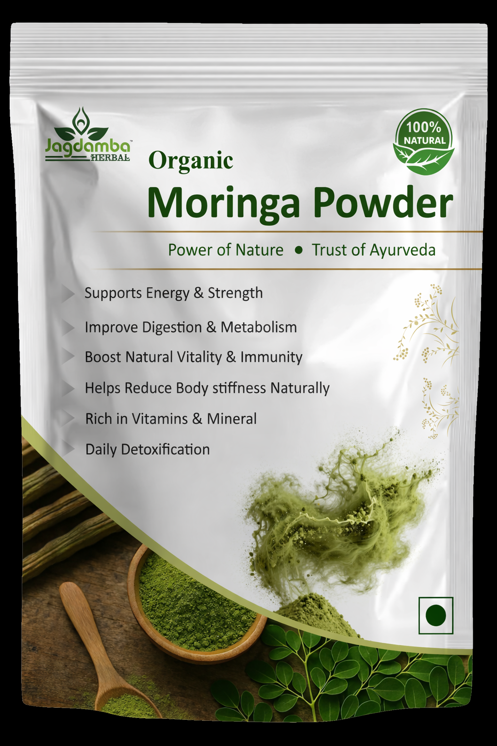 Jagdamba Herbal Moringa Leaf Powder | Premium Herbal Superfood