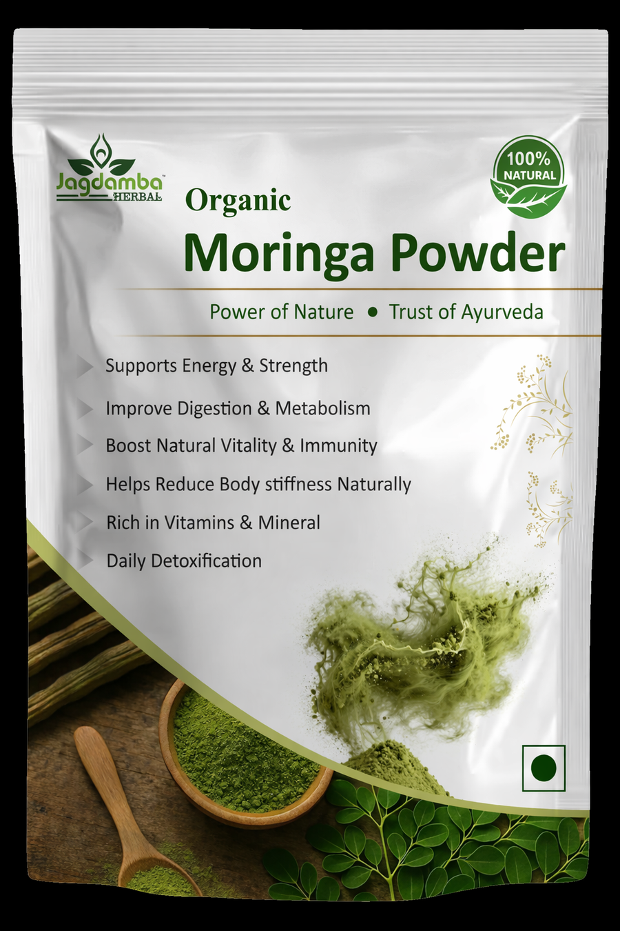 Jagdamba Herbal Moringa Leaf Powder | Premium Herbal Superfood