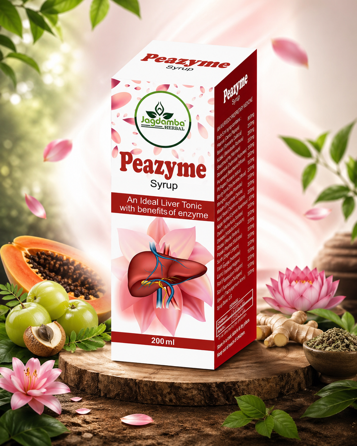 Peenzyem Syrup Ayurvedic herbal digestive syrup for healthy digestion, appetite support, gas relief, acidity relief and stomach wellness.
