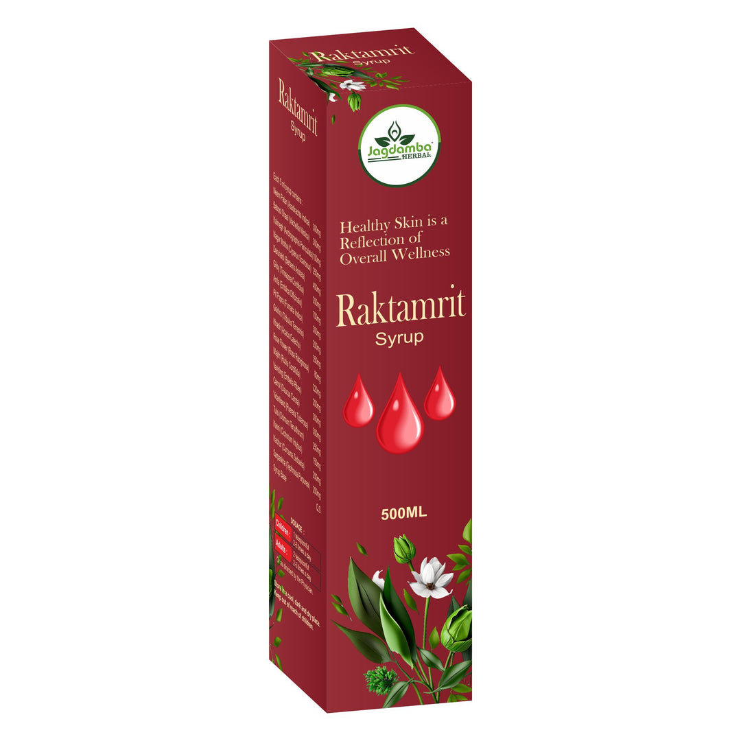 Front View of Jagdamba Herbal Raktamrit Syrup
