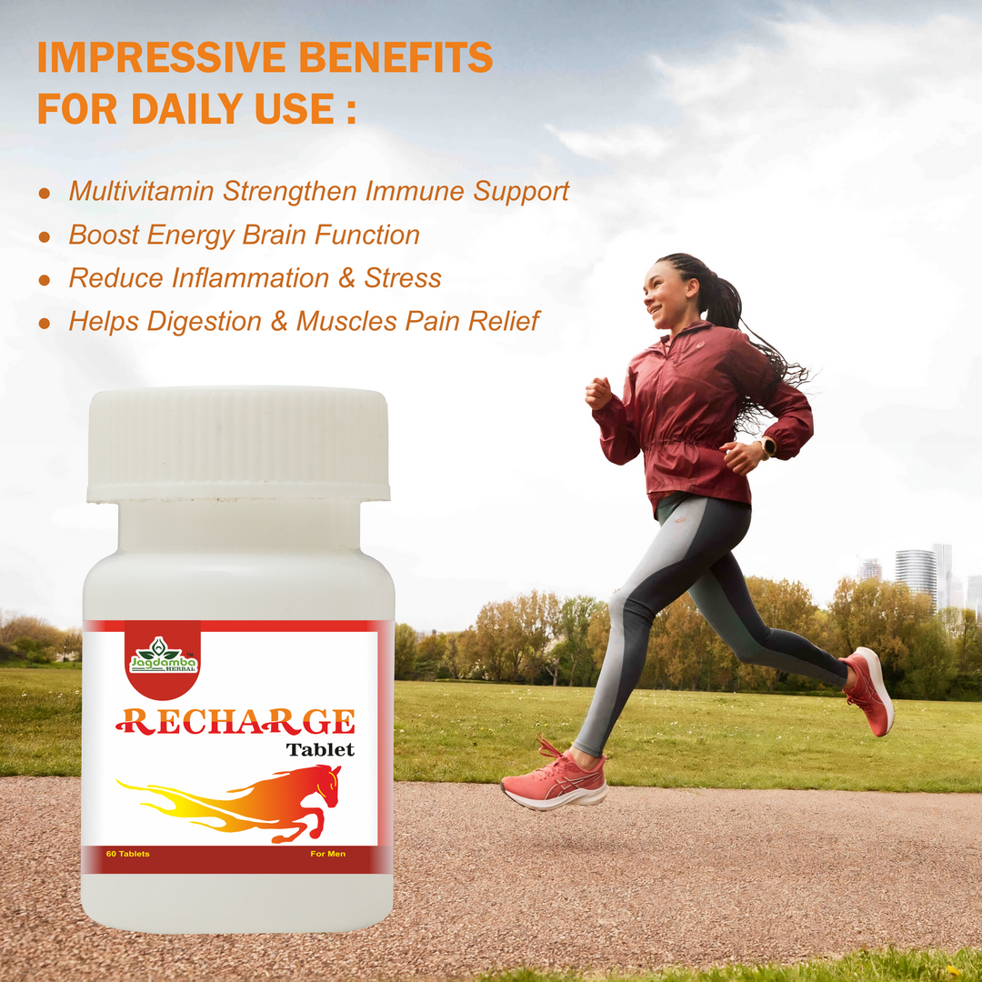 Benefits of Recharge Tablets | Supports Natural Energy, Helps Maintain Stamina, Promotes Strength, Supports Immunity and Overall Wellness