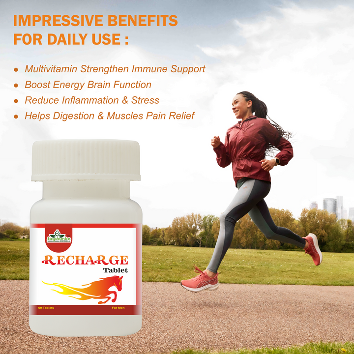 Benefits of Recharge Tablets | Supports Natural Energy, Helps Maintain Stamina, Promotes Strength, Supports Immunity and Overall Wellness