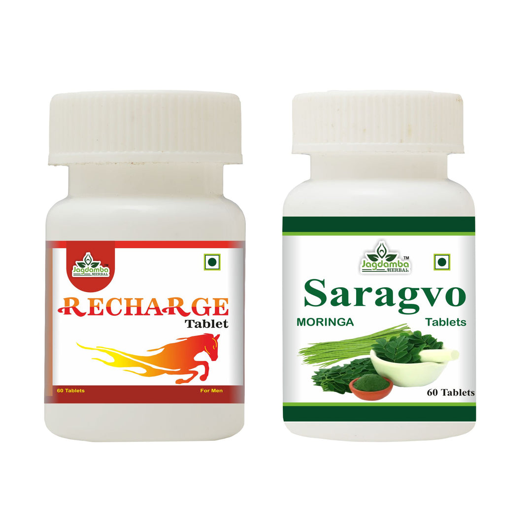 RECHARGE TABLETS | MORINGO TABLETS - MEN'S WELLNESS COMBO
