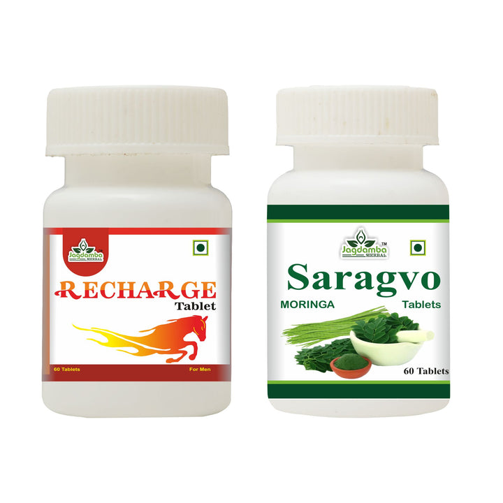 RECHARGE TABLETS | MORINGO TABLETS - MEN'S WELLNESS COMBO