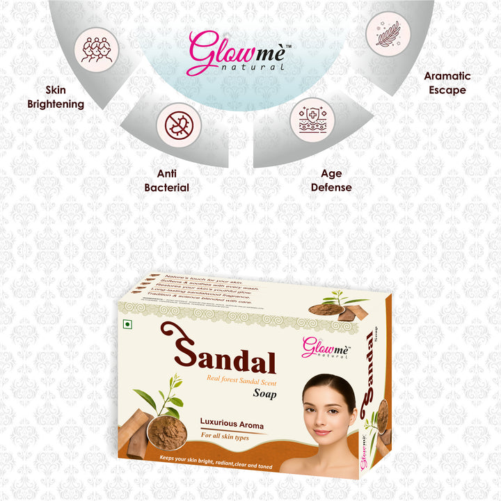 Natural Sandal Soap with Herbal Ingredients