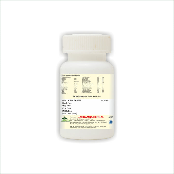 Star Pain Tablet ingredients, dosage, directions and Ayurvedic herbal formula label