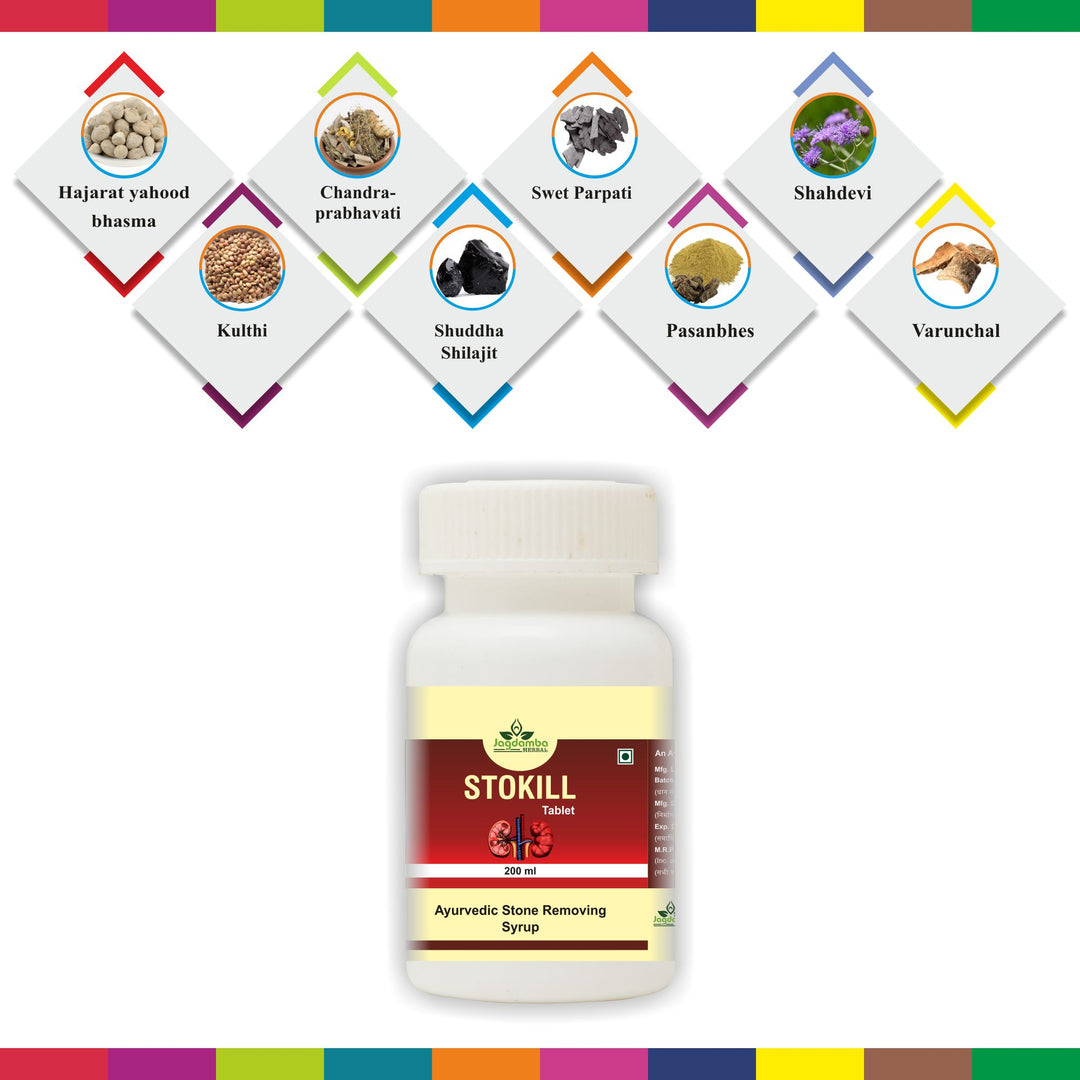 Stokil Tablets Ayurvedic Ingredients | Pashanbhed, Gokshura, Varuna, Punarnava and Traditional Ayurvedic Herbs for Kidney and Urinary Health