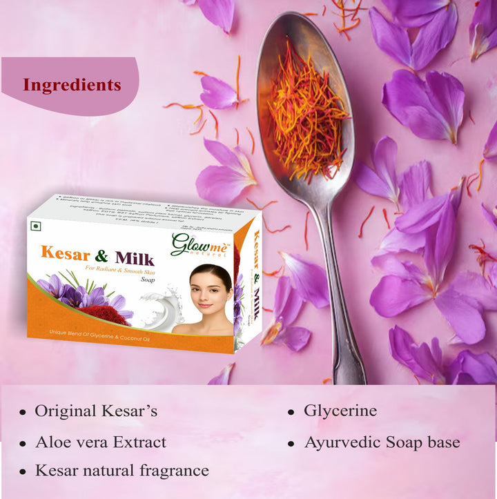 Kesar Milk Soap with natural skin care ingredients