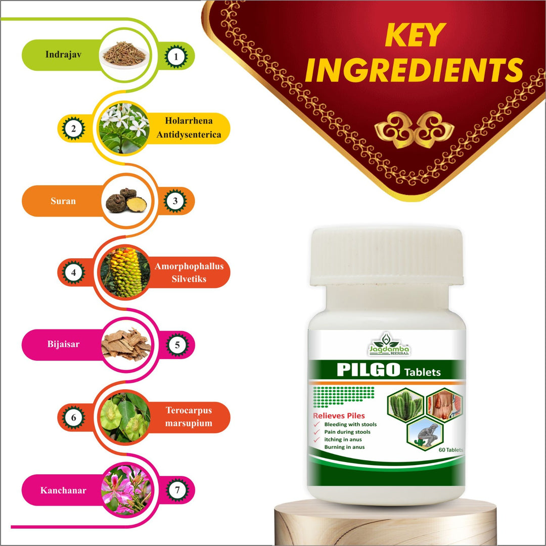 Pilgo Tablet herbal ingredients for digestive and bowel wellness