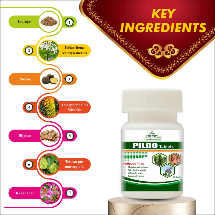 Pilgo Tablet herbal ingredients for digestive and bowel wellness