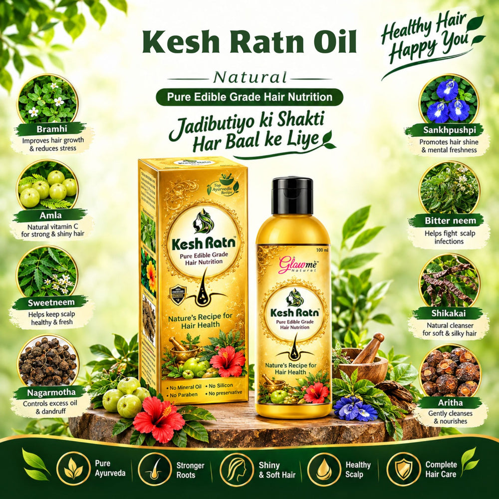 Kesh Ratan Hair Oil herbal ingredients for nourishing hair and scalp