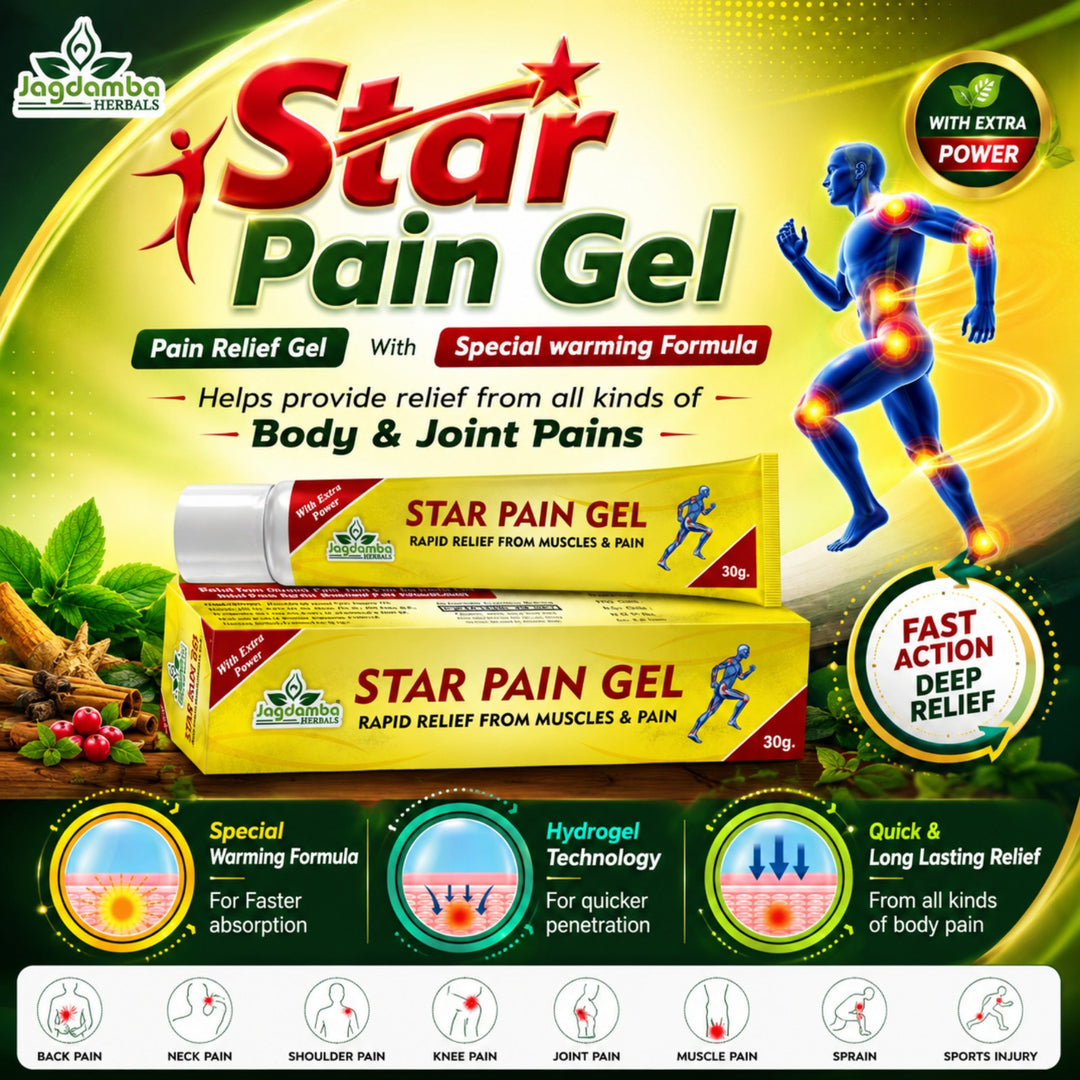 Star Pain Gel: Fast-Acting Relief for Joint and Muscle Pain (PACK OF 2)
