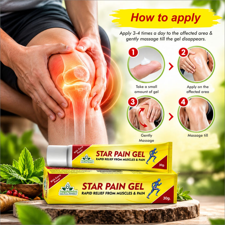 Star Pain Gel: Fast-Acting Relief for Joint and Muscle Pain (PACK OF 2)