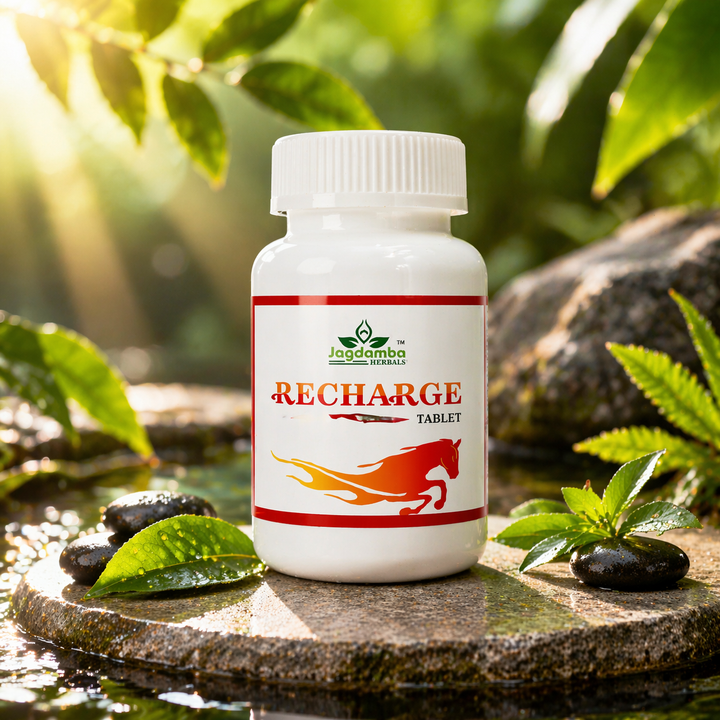 Jagdamba Herbal Recharge Tablets | Ayurvedic Herbal Energy Supplement for Daily Vitality, Stamina, Immunity Support and Overall Wellness