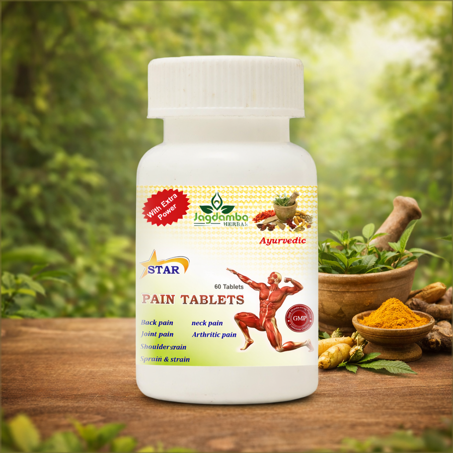 Star Pain Tablet Ayurvedic herbal tablets for joint pain, knee pain, back pain, neck pain, muscle pain, arthritis support and bone health