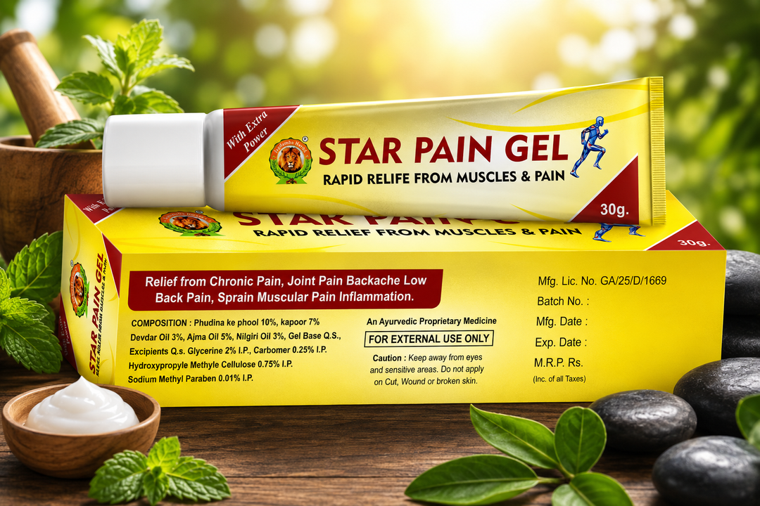 Star Pain Gel – Fast-Acting Ayurvedic Gel for Joint & Muscle Pain